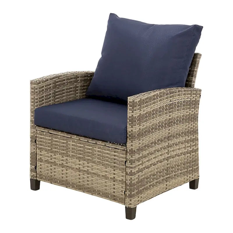 2-Seater Outdoor Wicker Sofa Couch with Comfy Cushions