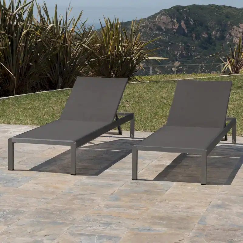 Outdoor Chaise Lounge Chair Set of 2