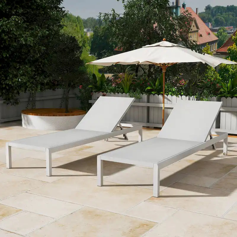 Outdoor Chaise Lounge Chair Set of 2