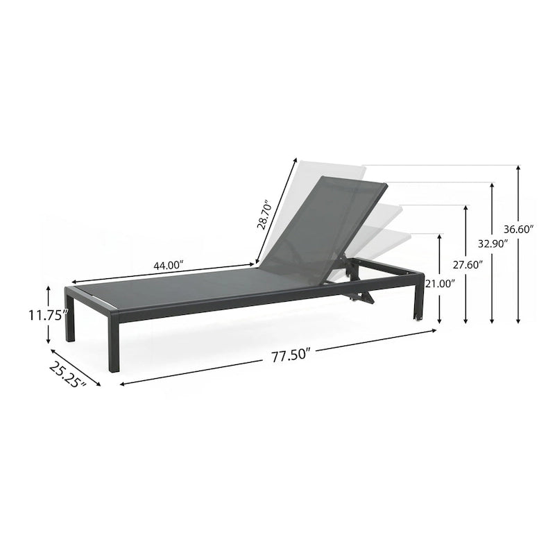 Outdoor Chaise Lounge Chair Set of 2
