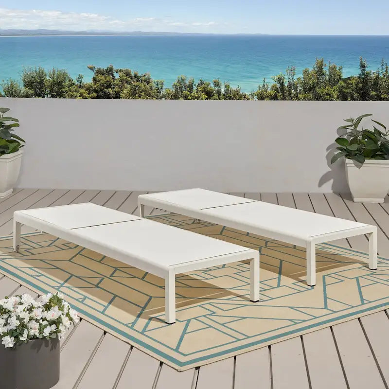 Outdoor Chaise Lounge Chair Set of 2