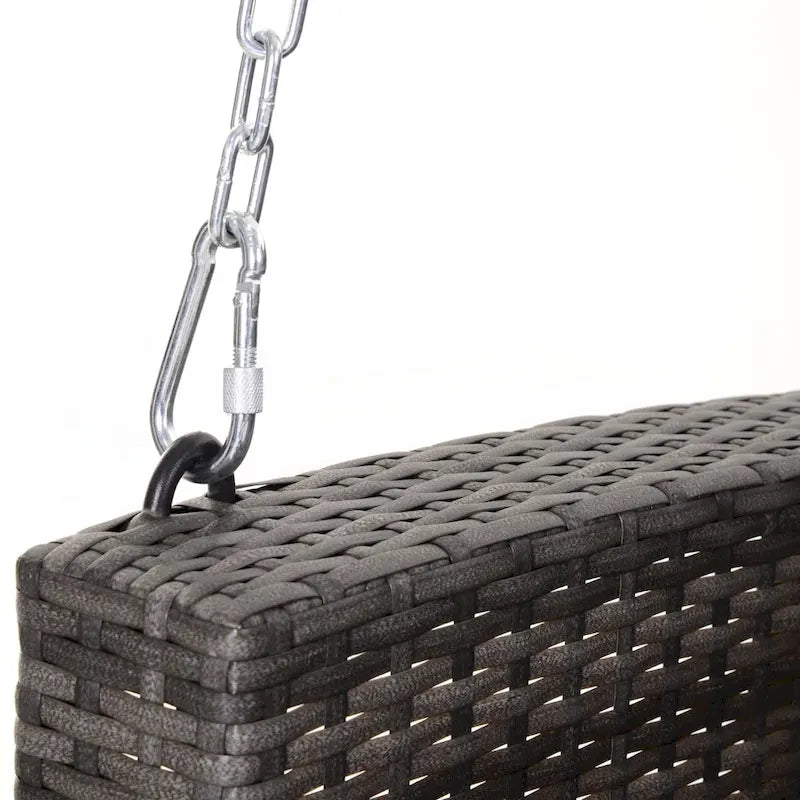 2 Person Wicker Hanging Swing Bench