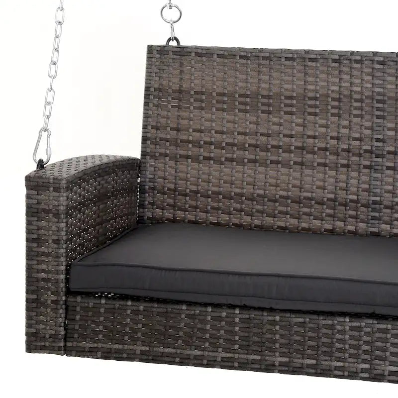 2 Person Wicker Hanging Swing Bench