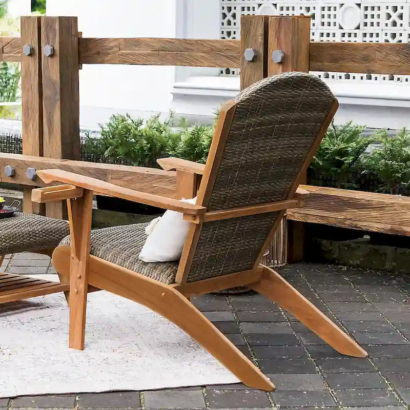 Cambridge Casual Set of 2 Auburn Teak Patio Adirondack Chair