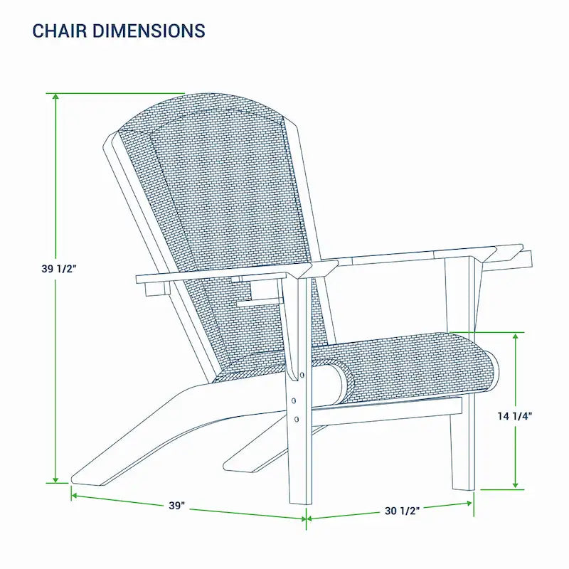 Cambridge Casual Set of 2 Auburn Teak Patio Adirondack Chair