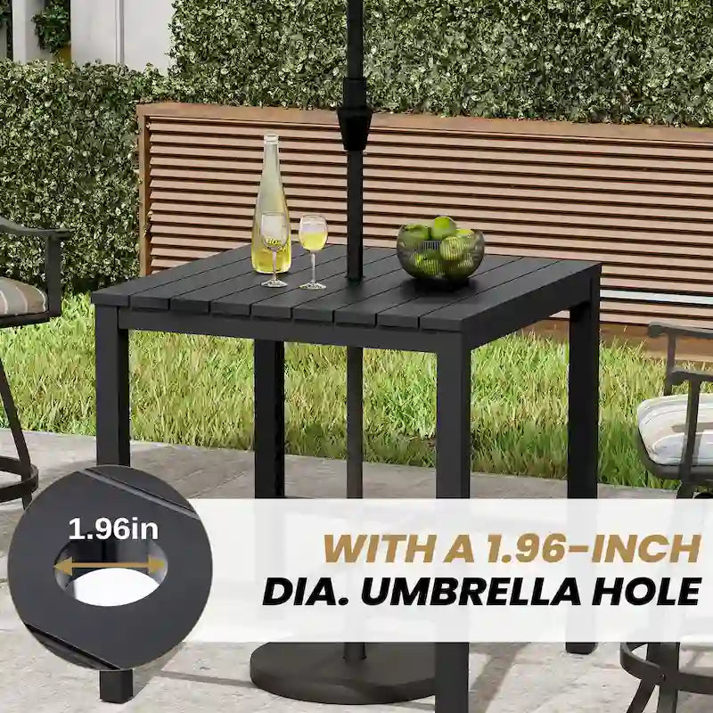 3/5-Piece Patio Bar Stool Set Cast Aluminum Swivel Bar Stools with Sunbrella Fabric Cushion