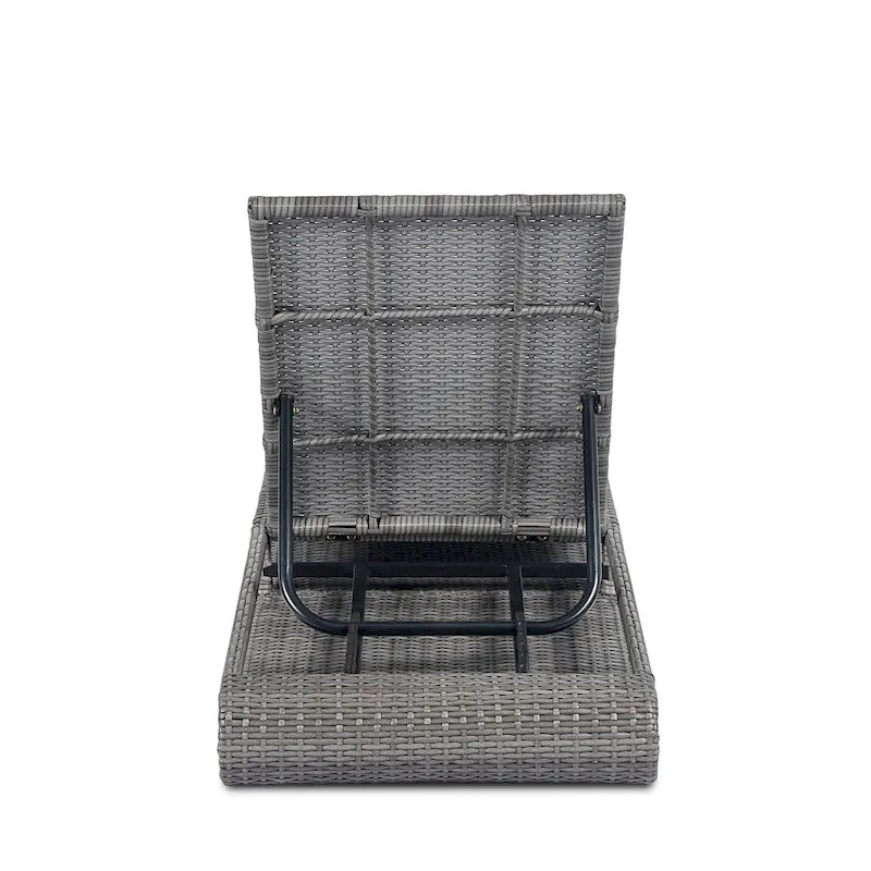 Christopher Knight Home- Angela PE Rattan Outdoor Chaise Lounge Set Of 2