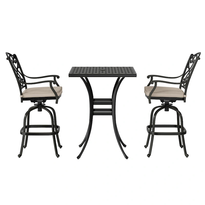 2 - Person Square Outdoor Dining Set with Cushions