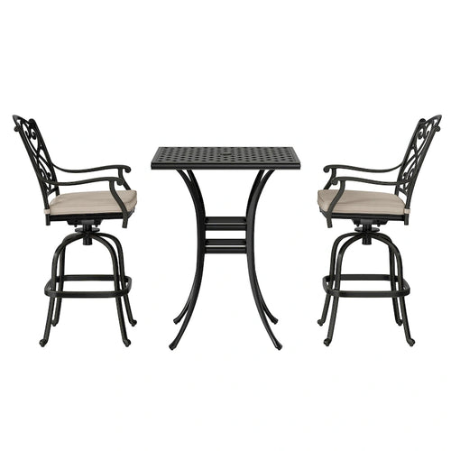 2 - Person Square Outdoor Dining Set with Cushions