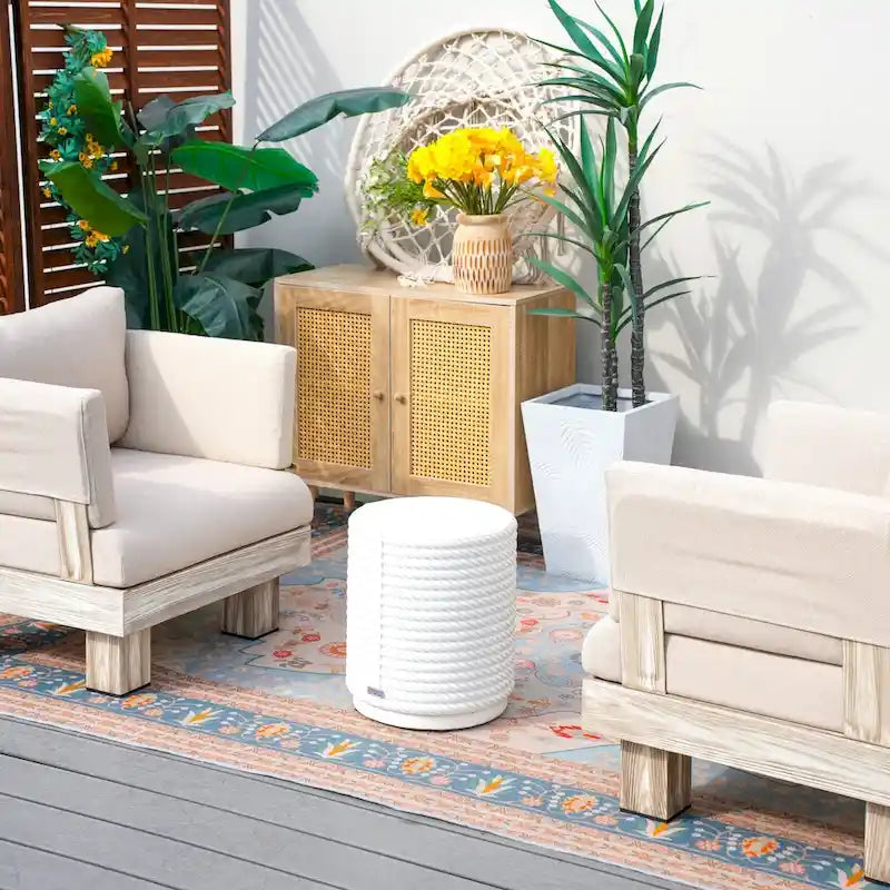 3-piece Outdoor Aluminum Sofa Set with Sponge-filled Cushion and Coffee Table