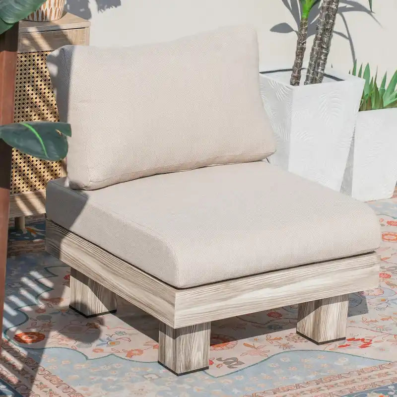 3-piece Outdoor Aluminum Sofa Set with Sponge-filled Cushion and Coffee Table