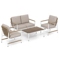 Costway 4/8 PCS Patio Furniture Set Patio Loveseat Sofa with a Coffee