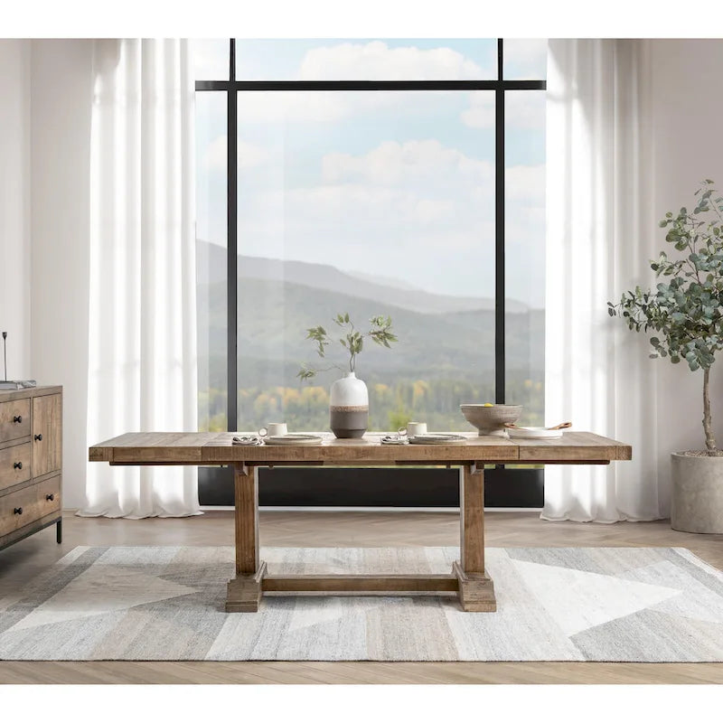 Dita Reclaimed Pine Wood Extendable Dining Table by Kosas Home