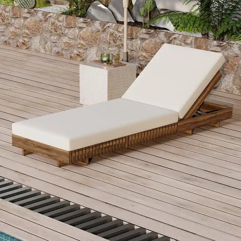 Christopher Knight Home - Johnson Outdoor Acacia Wood Chaise Lounge Set