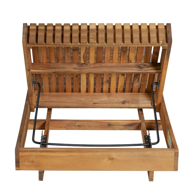 Christopher Knight Home - Johnson Outdoor Acacia Wood Chaise Lounge Set