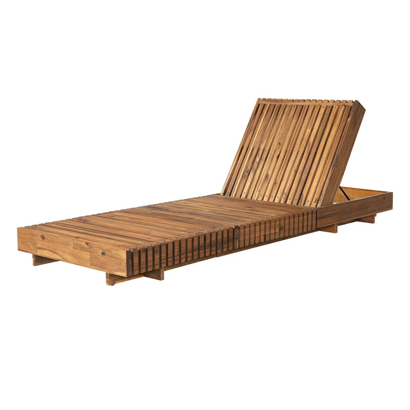 Christopher Knight Home - Johnson Outdoor Acacia Wood Chaise Lounge Set