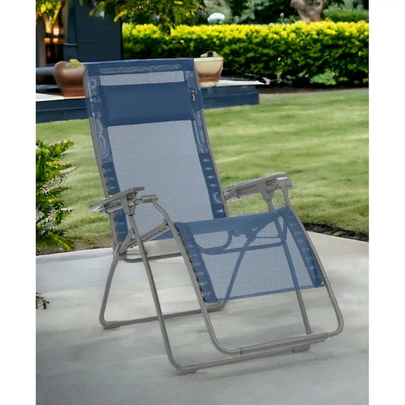 30 Inch Steel Outdoor Zero Gravity Chair with Cushion Sling Seat - 29.9 x 35.4 x 49.2