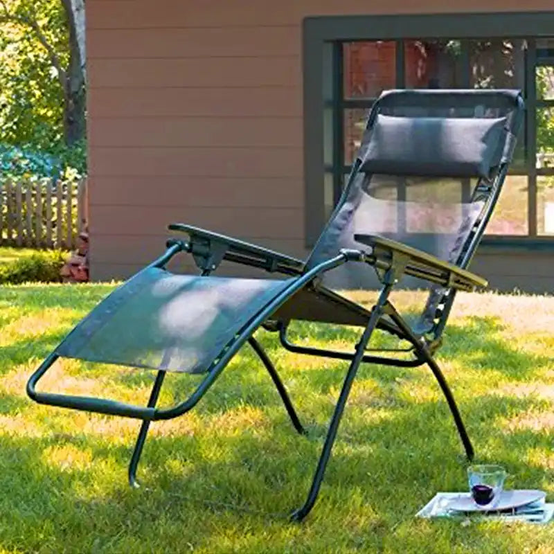 30 Inch Steel Outdoor Zero Gravity Chair with Cushion Sling Seat - 29.9 x 35.4 x 49.2