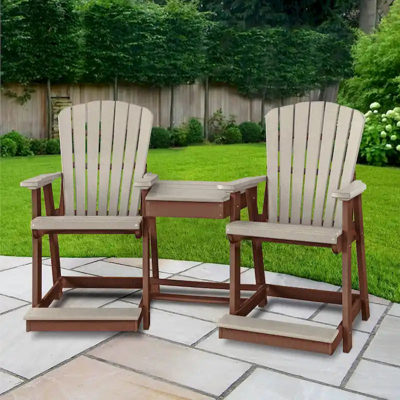 Counter Height Settee Table Combo
