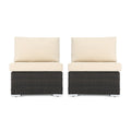 Santa Rosa Wicker Outdoor Armless Club Chair by Christopher Knight Home
