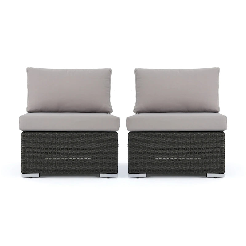 Santa Rosa Wicker Outdoor Armless Club Chair by Christopher Knight Home