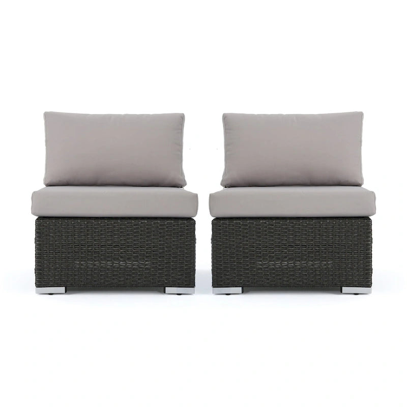 Santa Rosa Wicker Outdoor Armless Club Chair by Christopher Knight Home