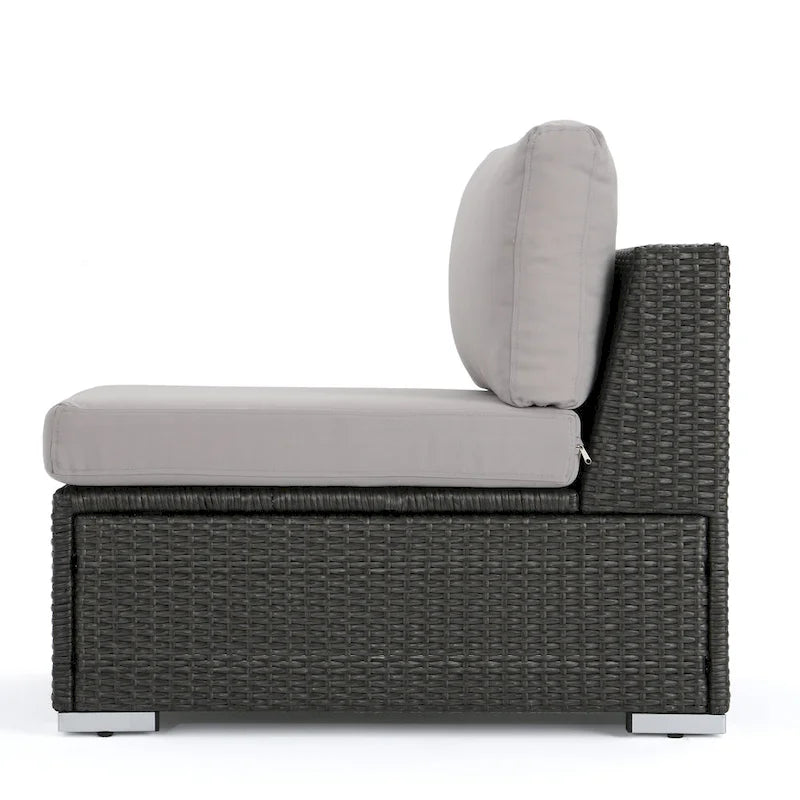 Santa Rosa Wicker Outdoor Armless Club Chair by Christopher Knight Home