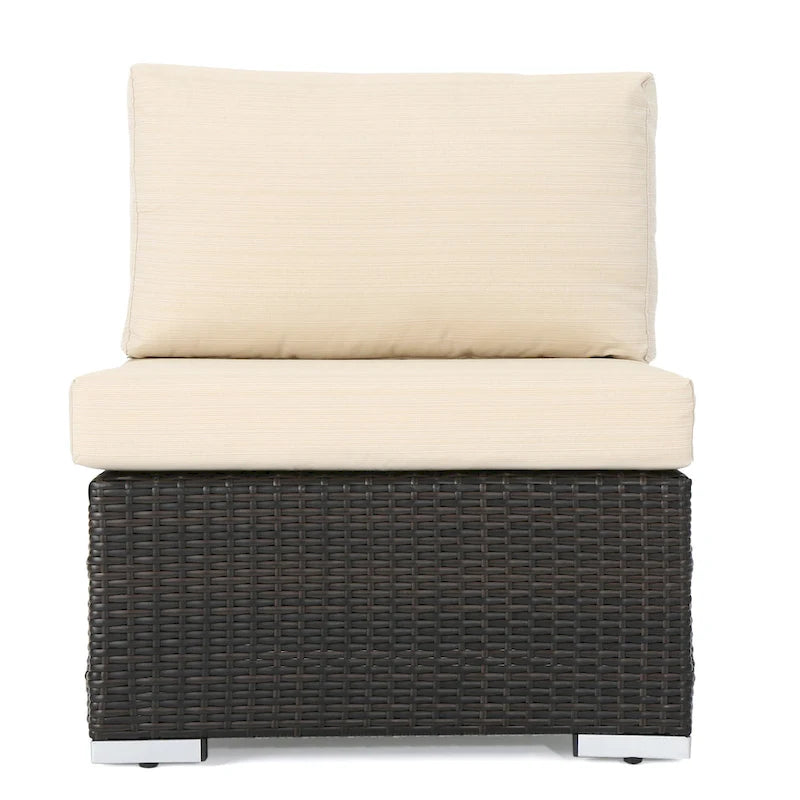 Santa Rosa Wicker Outdoor Armless Club Chair by Christopher Knight Home
