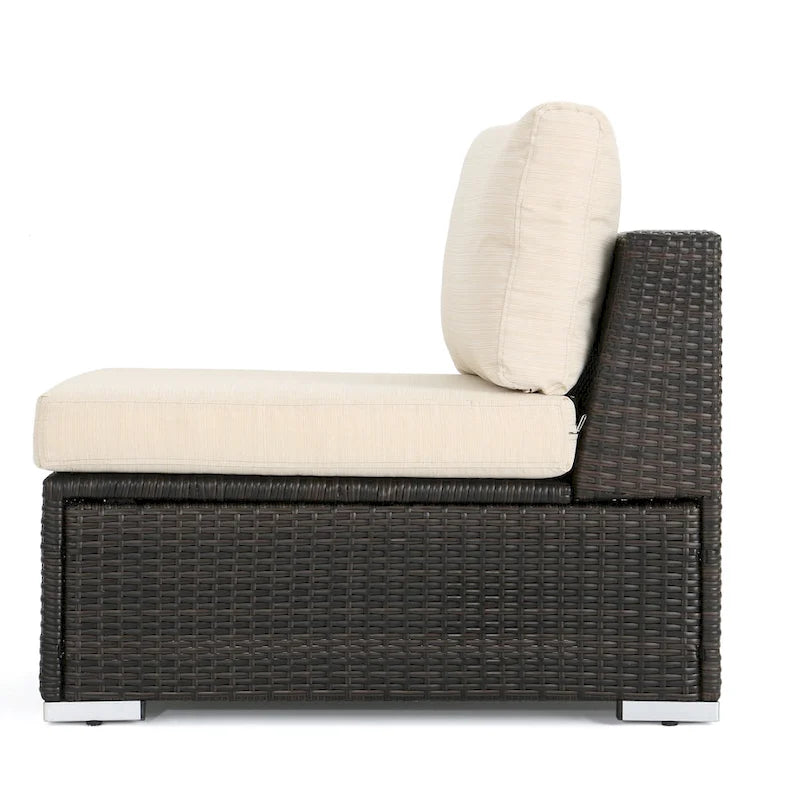 Santa Rosa Wicker Outdoor Armless Club Chair by Christopher Knight Home