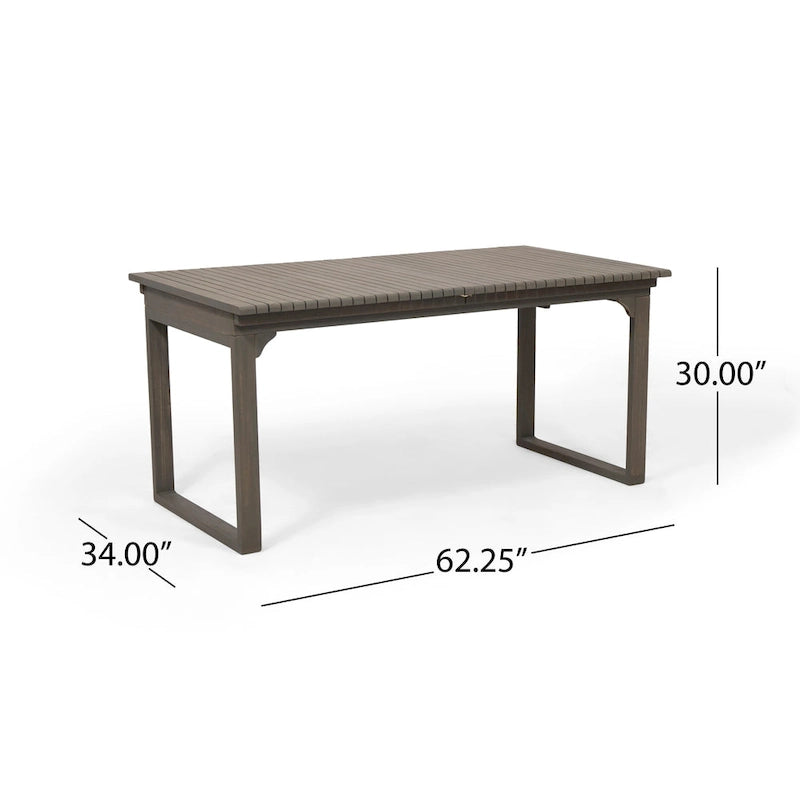 Sorrento Outdoor 6 Seater Expandable Acacia Wood Dining Set by Christopher Knight Home