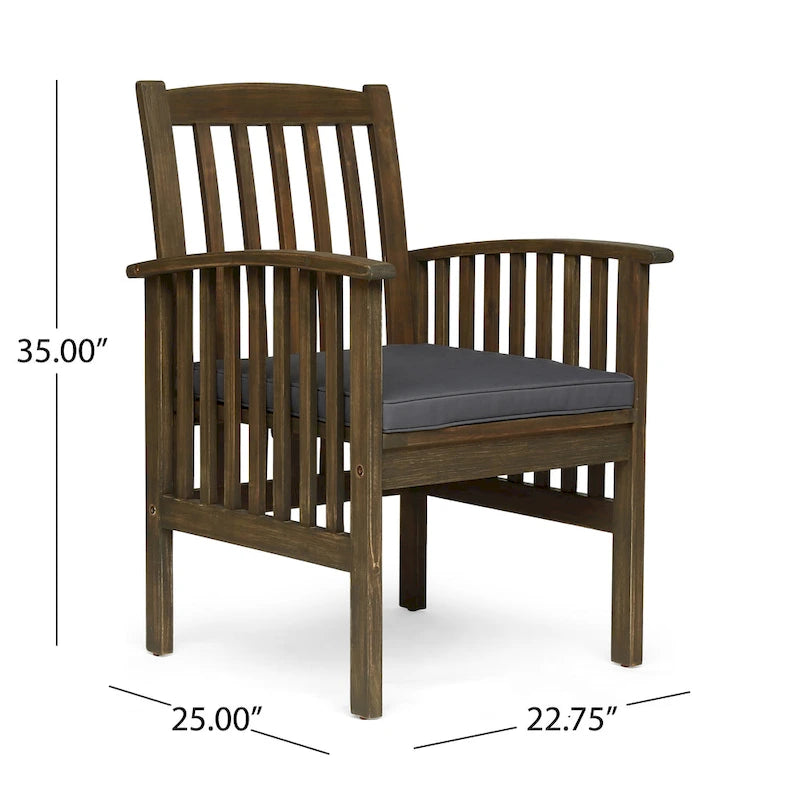 Sorrento Outdoor 6 Seater Expandable Acacia Wood Dining Set by Christopher Knight Home