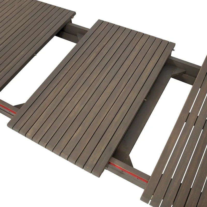 Sorrento Outdoor 6 Seater Expandable Acacia Wood Dining Set by Christopher Knight Home