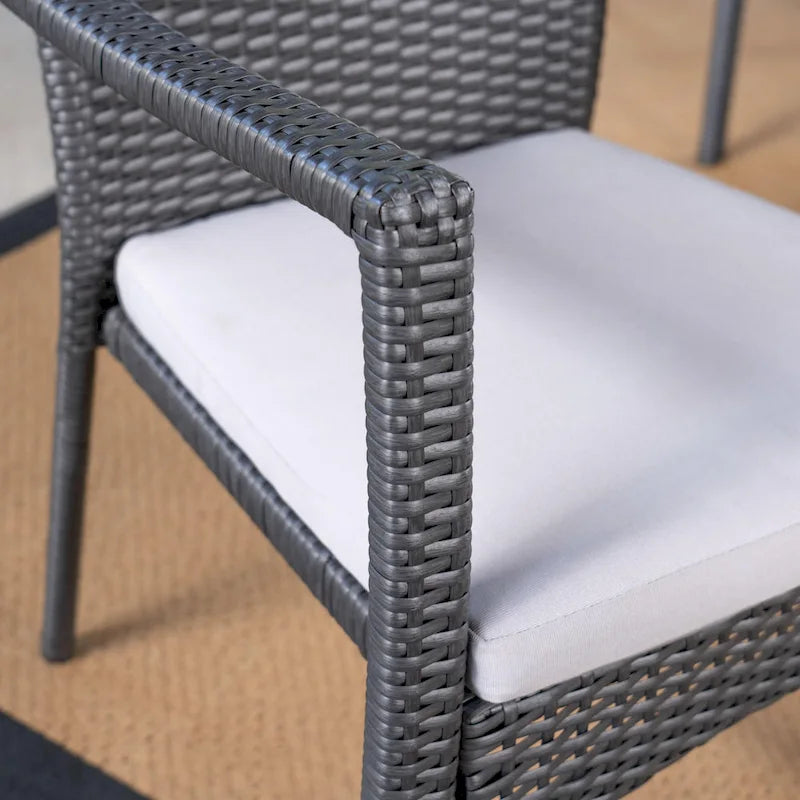 Talbot Outdoor 7-piece Wood Rectangle Dining Set with Cushions by Christopher Knight Home