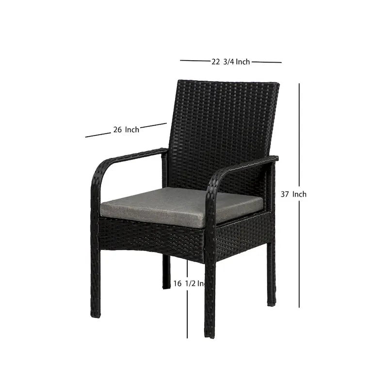 Sonoma 4 Piece Wicker all-weather Conversation Set with Cushions & Coffee Table