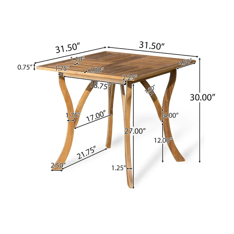 Christopher Knight Home Danby Outdoor 5-Piece Acacia Wood and Wicker Dining Set