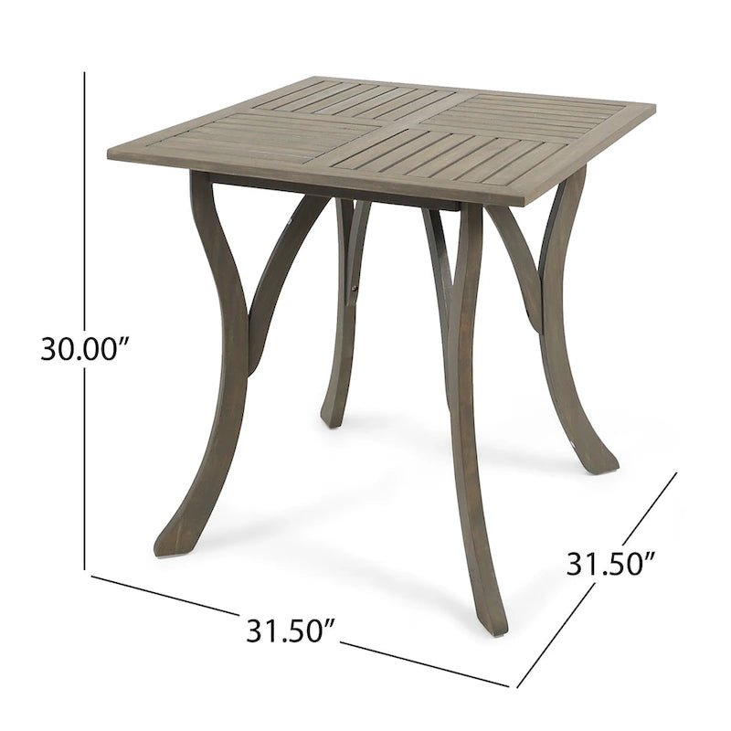 Christopher Knight Home Danby Outdoor 5-Piece Acacia Wood and Wicker Dining Set