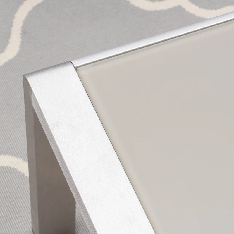 Aviara Aluminum Loveseat and Coffee Table by Christopher Knight Home