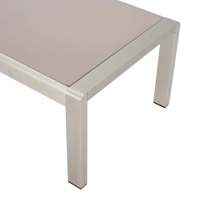Aviara Aluminum Loveseat and Coffee Table by Christopher Knight Home