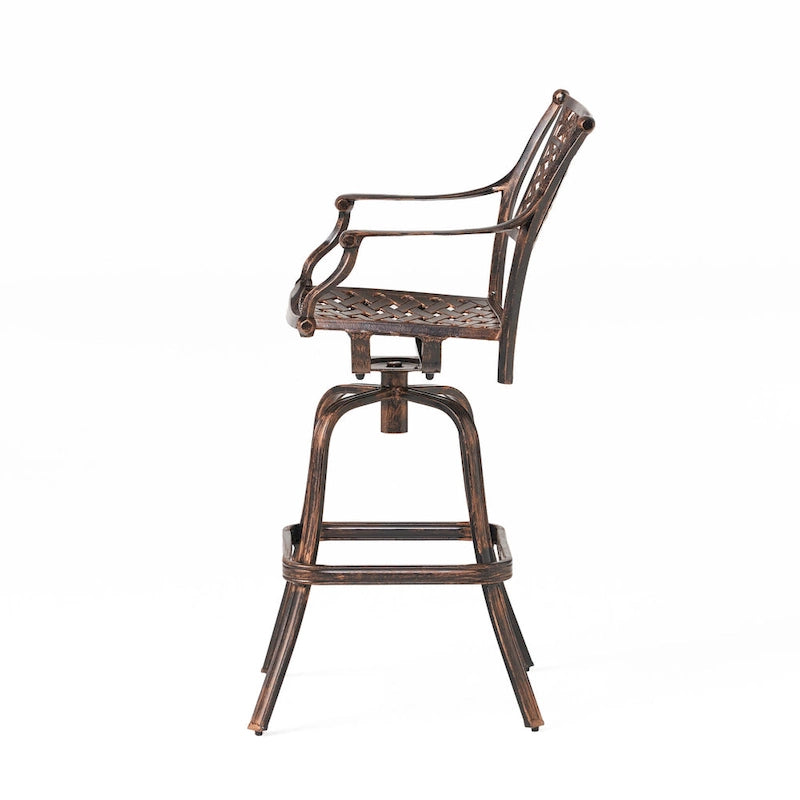 Sebastian Cast Aluminum Bar Stool (Set of 2) by Christopher Knight Home