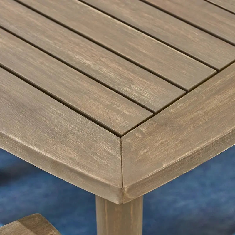 Casa Outdoor 4-Seater 36  Square Acacia Dining Set with Straight Legs by Christopher Knight Home