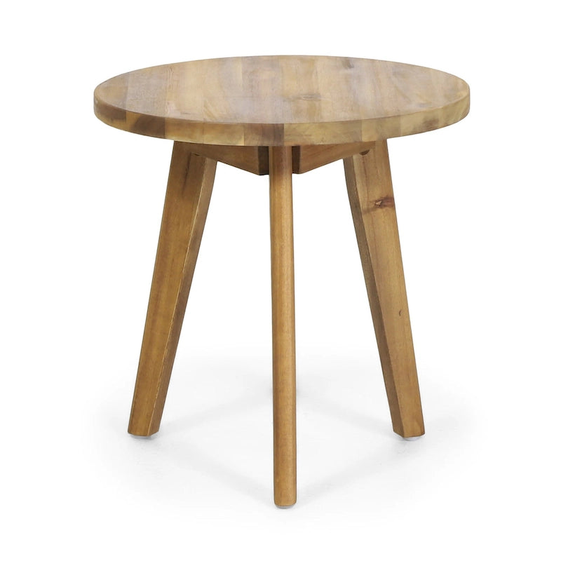 Mcgill Outdoor 3 Piece Acacia Wood Chat Set by Christopher Knight Home