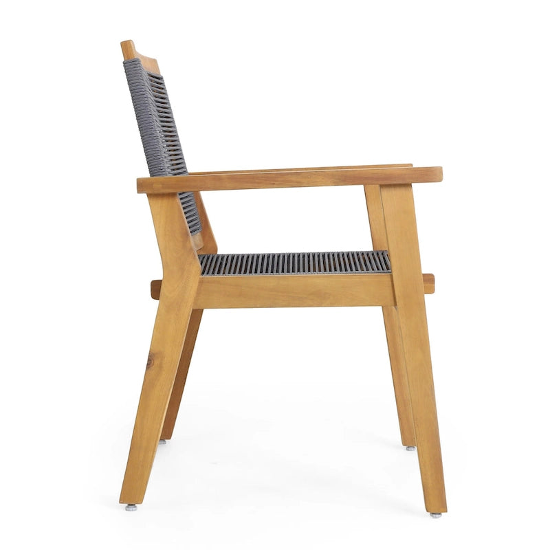 Mcgill Outdoor 3 Piece Acacia Wood Chat Set by Christopher Knight Home