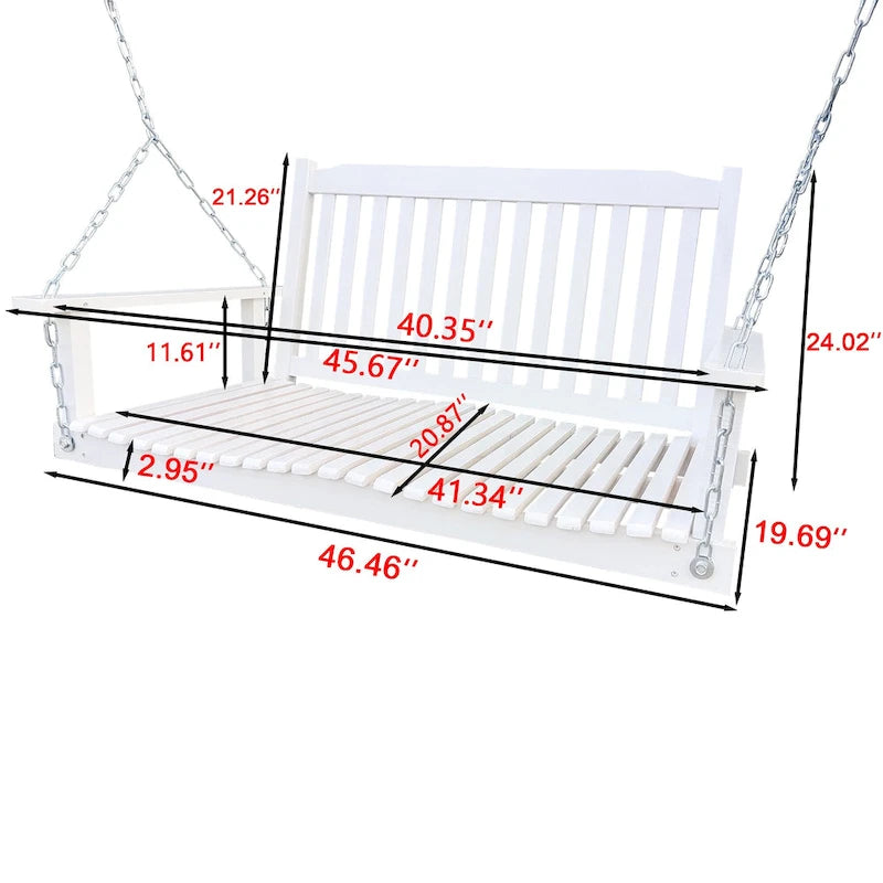 Front Porch Swing with Armrests