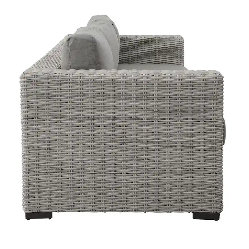 Bogra Rattan Outdoor Wicker Sofa, Gray
