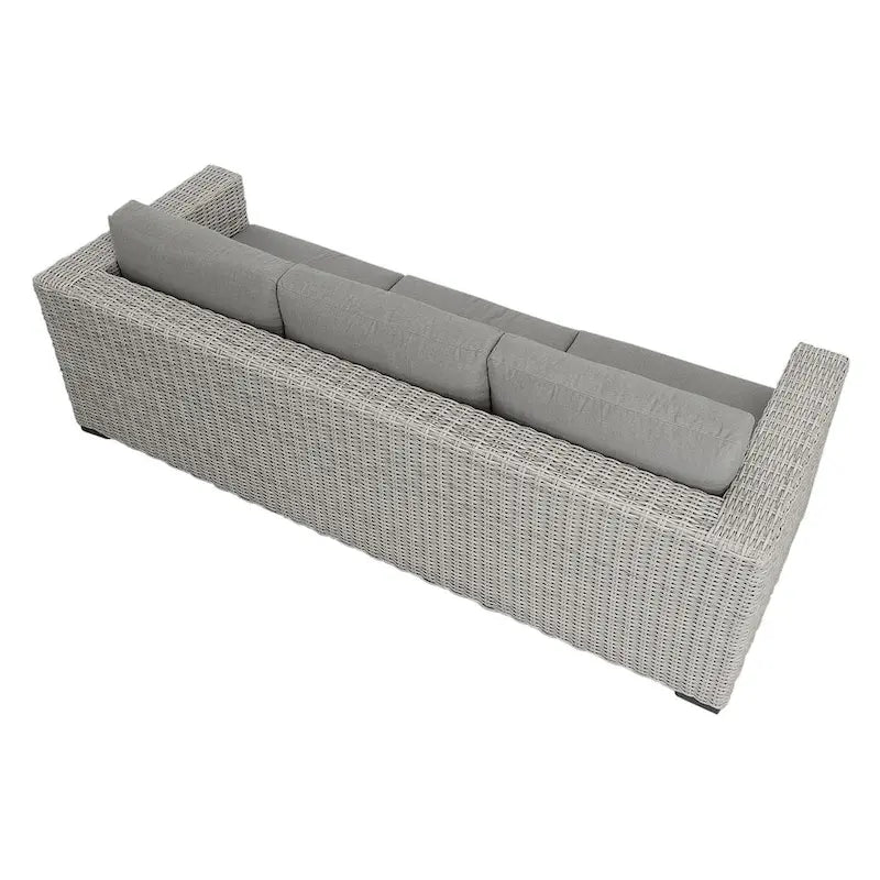 Bogra Rattan Outdoor Wicker Sofa, Gray