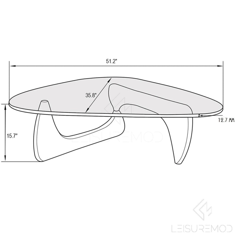 Triangle Coffee Table Tempered Glass Top – Clear (Glass Only)