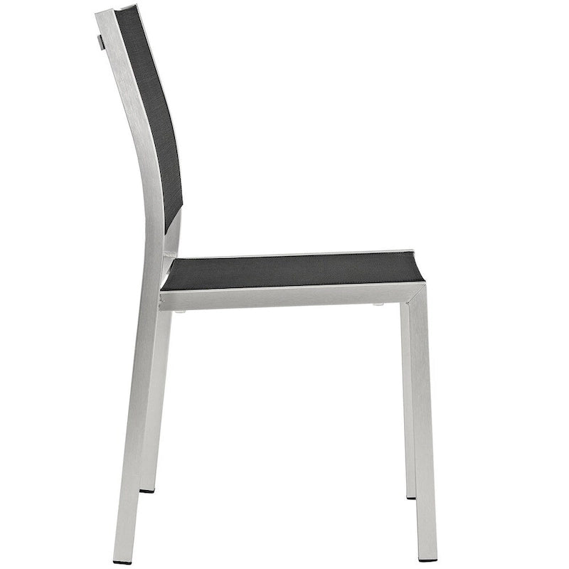 Modway Shore Aluminum Mesh Outdoor Patio Dining Accent Side Chair