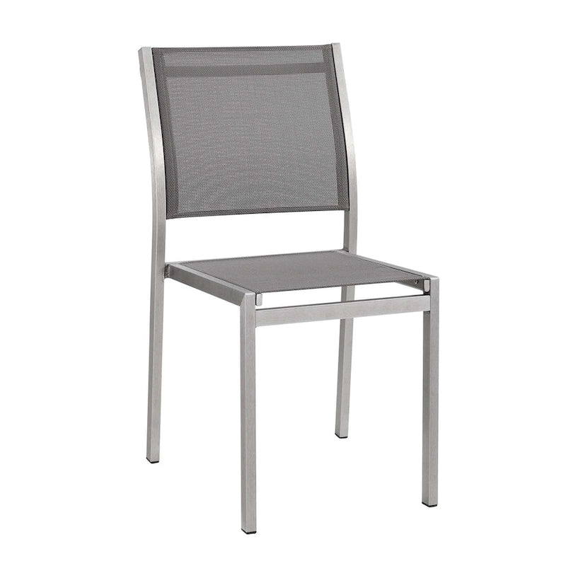 Modway Shore Aluminum Mesh Outdoor Patio Dining Accent Side Chair