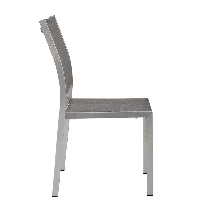 Modway Shore Aluminum Mesh Outdoor Patio Dining Accent Side Chair