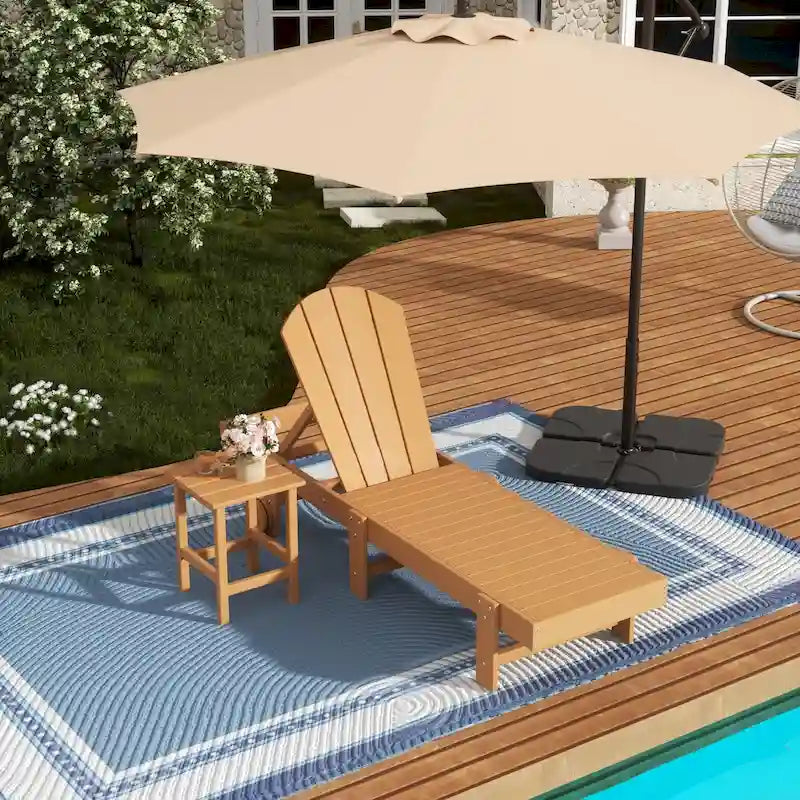 Polytrends Laguna Hdpe All Weather Outdoor Patio Pool Reclining Armless Chaise Lounge (2-Piece Set)